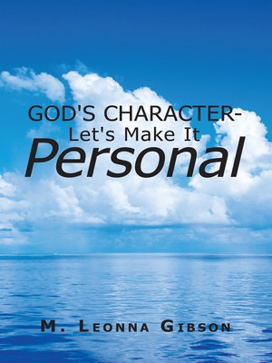 cover image of God's Character--Let's Make It Personal